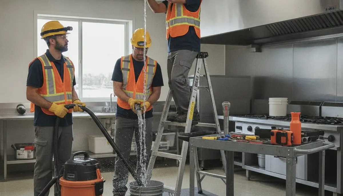 Emergency plumber repairing a burst pipe in Green Bay, WI for fast leak and frozen pipe service