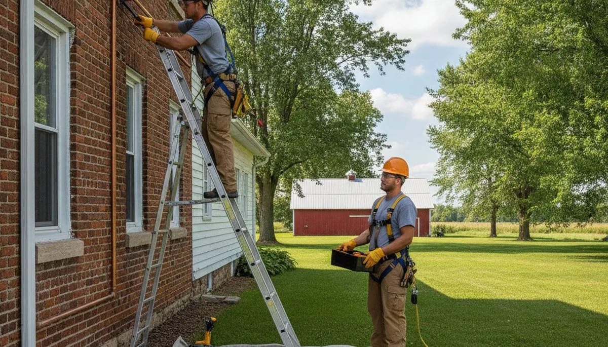 Plumber repairing pipes for Green Bay, WI plumbing repair service