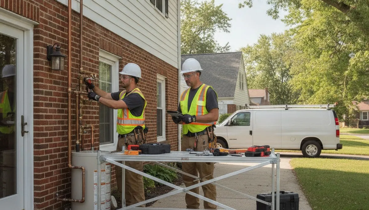 Plumber providing repair service in Green Bay, WI for a plumbing business