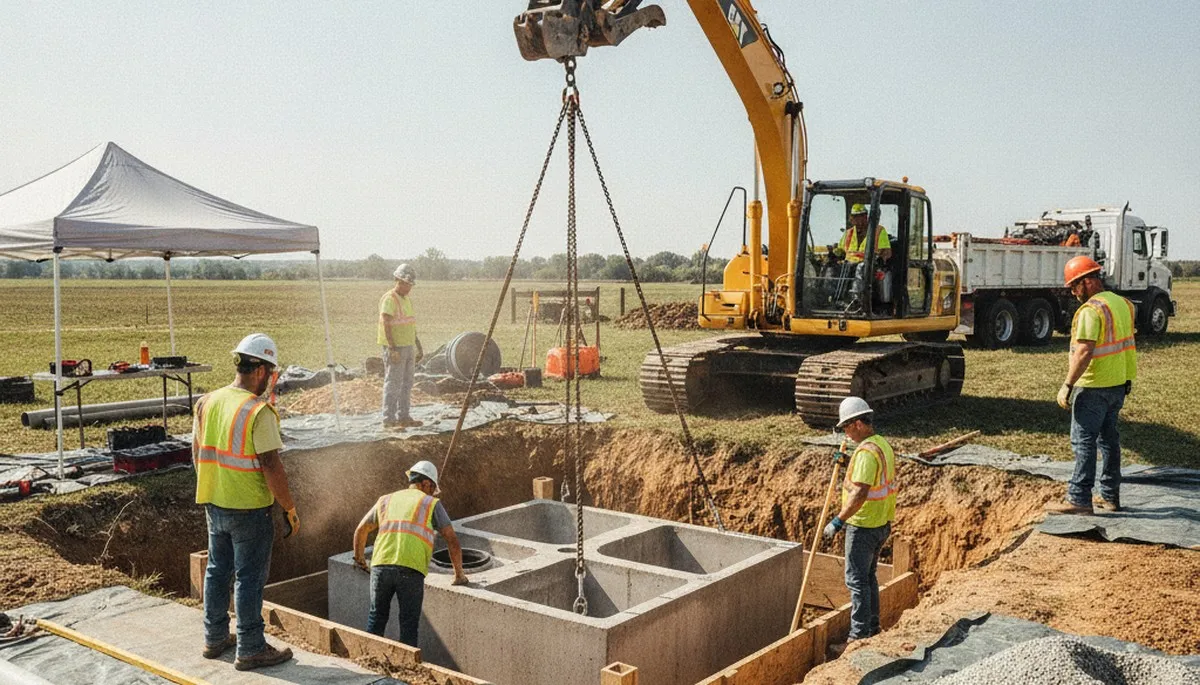 Septic tank installation in Green Bay, WI by professional plumbers for residential service