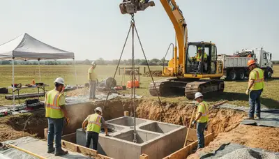 Septic tank installation in Green Bay, WI by professional plumbers for residential service