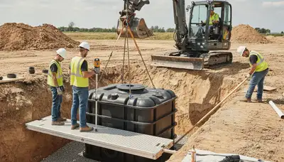 Septic tank installation for Green Bay, WI home by professional plumbers