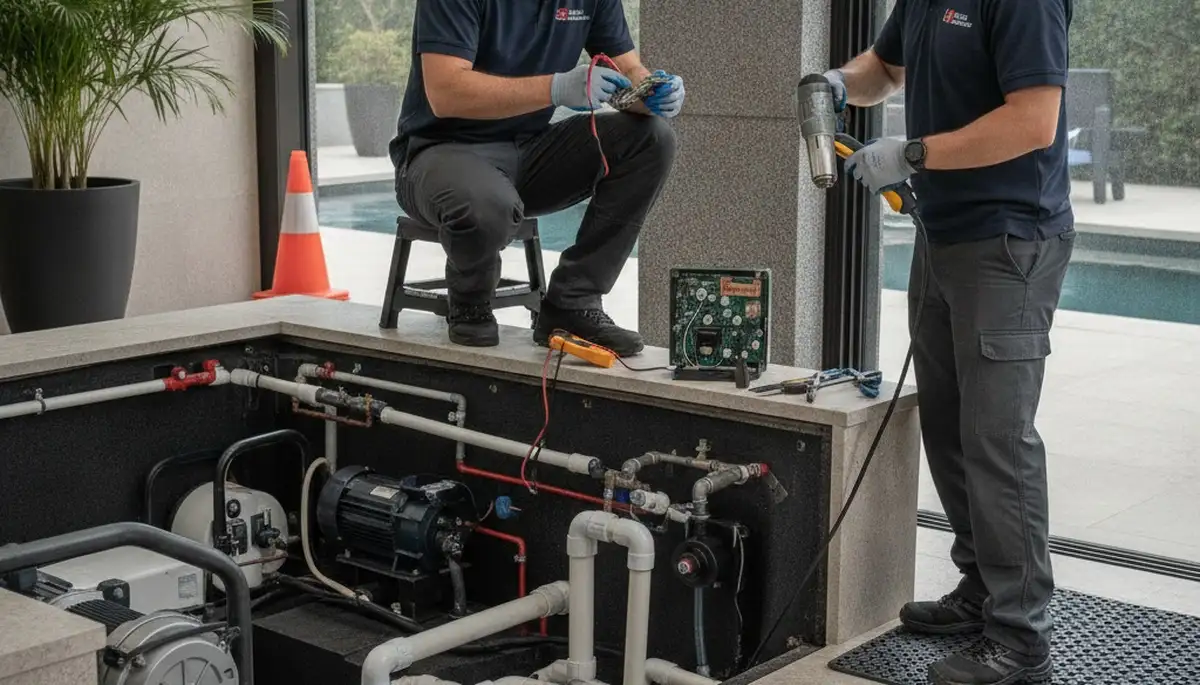 On Call Plumbers repairs a home spa in Green Bay, WI for reliable year-round service