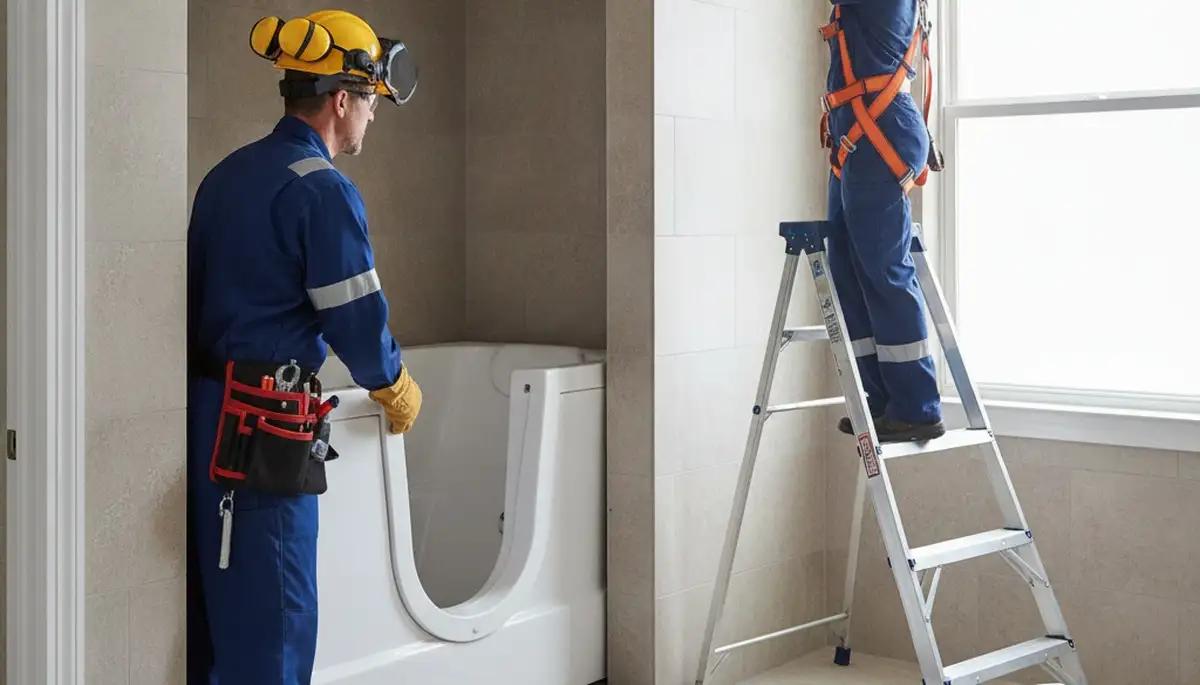 Walk-in tub installation for safer bathing in Green Bay, WI by On Call Plumbers